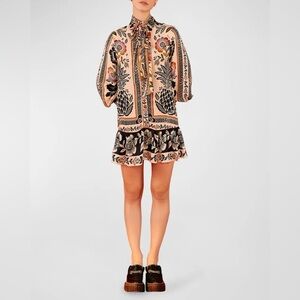 🌺 FARM Rio Romantic Garden Mini Dress – Size XS